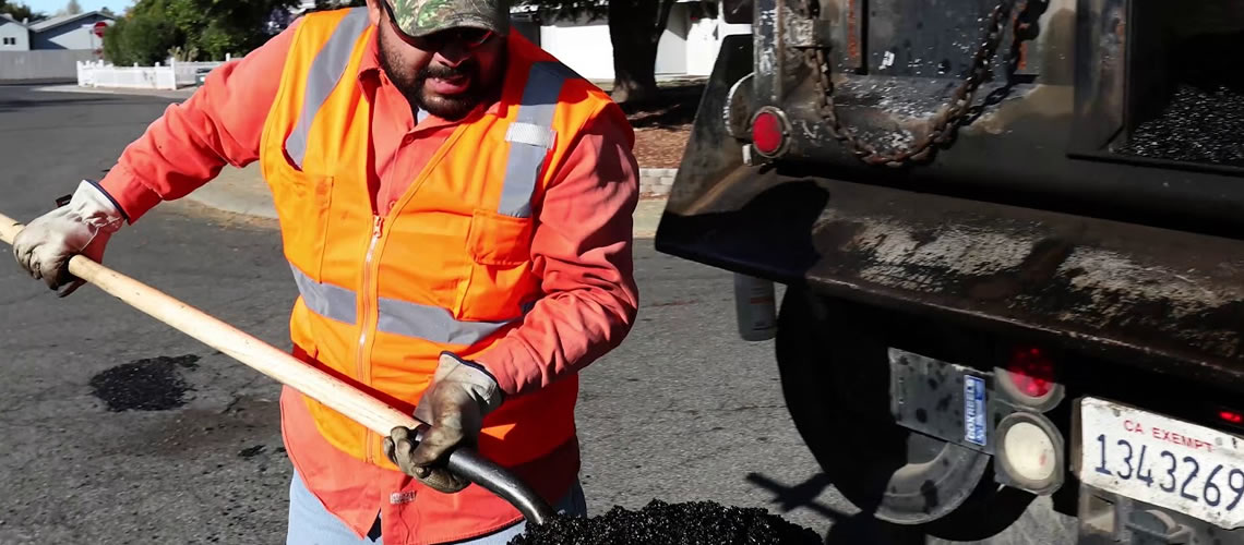 A DOT Road Crew Boss Likes That EZ Street Asphalt Is Like “Cake Mix In Hamburger”