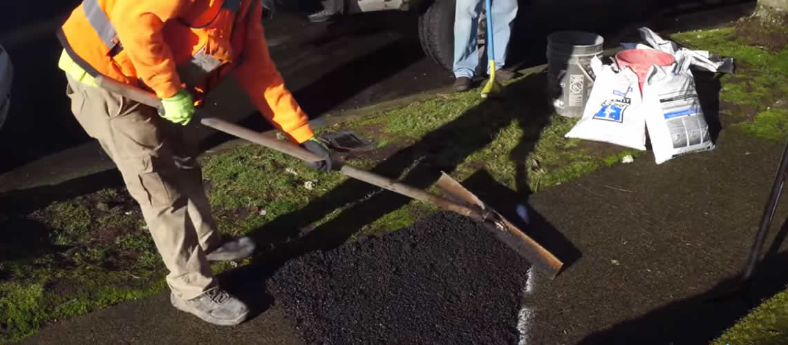 Quick And Easy Repair On A Concrete Sidewalk